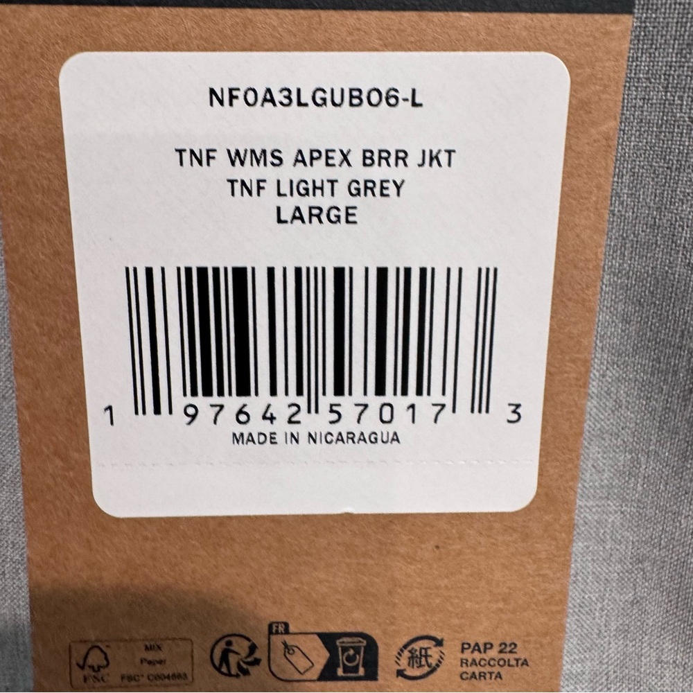 The North Face Women's Apex Bionic or Apex Barrier light gray size large new - Picture 12 of 14